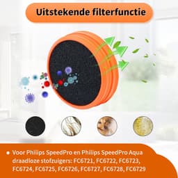 Replacements® onderdelen geschikt voor Philips Speedpro stofzuigers - 3-delig — thumbnail 3