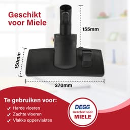 DEGG® - Stofzuigermond / Zuigmond - Geschikt voor Miele - Tapijt & Parket - Combi stofzuigermond - Voor harde en zachte vloeren - 35mm - Premium kwaliteit — thumbnail 4