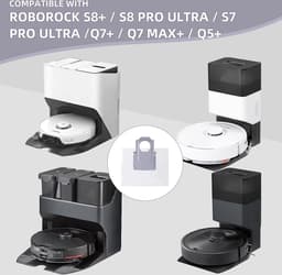 Stofzakken geschikt voor de Roborock S8 Pro Ultra, S8+, S7 MaxV Ultra en Q-serie (20 Stuks) - 2-Jaarvoorraad - Value Pack! — thumbnail 2