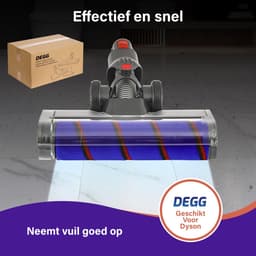 DEGG® - Mondstuk / Parketborstel - Geschikt voor Dyson V7, V8, V10, V11 en V15 - Geschikt als Dyson accessoires / onderdelen - Geschikt voor Dyson stofzuigermondstuk, vloerzuigmond en turbo borstel — thumbnail 2
