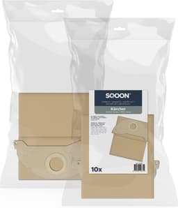 SQOON® Stofzuigerzakken Geschikt voor Kärcher A2000 Series & WD2 Series (o.a. A2004) – Papier – 10 Stuks — thumbnail 1