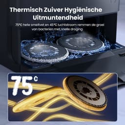 JONR X1 Max All-in-One Robotstofzuiger, Uitschuifbare dubbele armen met 20 kPa zuigkracht, 75 ℃ dynamische heetwaterreiniging + 45 ℃ heteluchtdroging, Klitvrije haarverwijdering, AI-obstakelvermijding — thumbnail 4