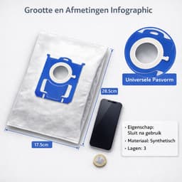 20x Stofzuigerzakken Vervanging - Geschikt voor Philips S-Bag en AEG — thumbnail 5