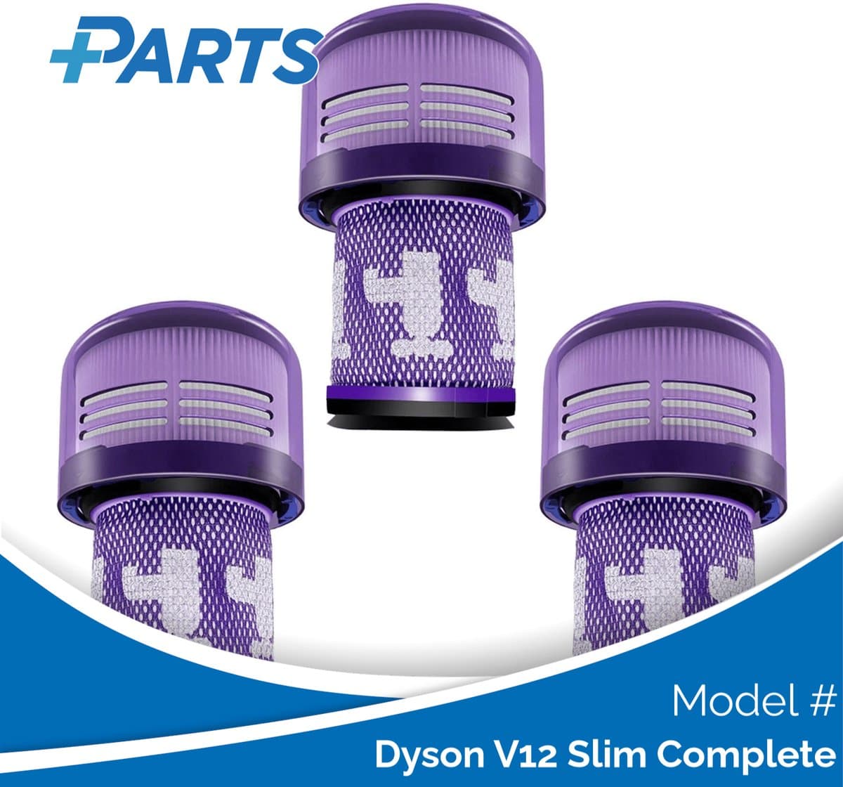 Dyson V12 Slim Complete Filters (3 Stuks, Plus.Parts® alternatief voor 971517-01) — afbeelding 1