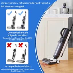 GELLDG Vervangende rolborstels voor stofzuiger - Inclusief 2 rolborstels, 2 filters en 1 reinigingsborstel - Vervangende rolborstels en filters - Geschikt voor Tineco Floor One S5 / S5 Pro / S5 Pro 2 / S5 Extreme — thumbnail 3