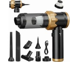Handheld Vacuum Cleaner, 22000Pa Handheld Vacuum Cleaner Battery, Car Vacuum Cleaner with Brushless Motor, Car Wireless Vacuum Cleaner for Office, Home, Black