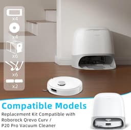 24 stuks accessoires Geschikt voor Roborock Qrevo Curve/Qrevo Edge/S5X/5A1/5XC stofzuiger, hoofdborstel, stofzak, dweilDoeken, filter, zijborstels, schroevendraaier, zuigrobot, reserveonderdelen — thumbnail 4