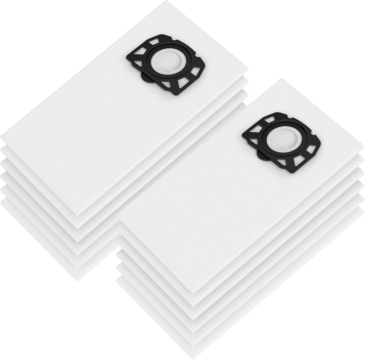 12 Stuks Stofzuigerzakken geschikt voor Kärcher KFI 357, WD2 Plus, WD3 (Battery), KWD1, KWD2, KWD3, MV3, WD3.200 - WD3.800 M, SE 4001, SE 4002 - Stofzuigerzakken — afbeelding 1