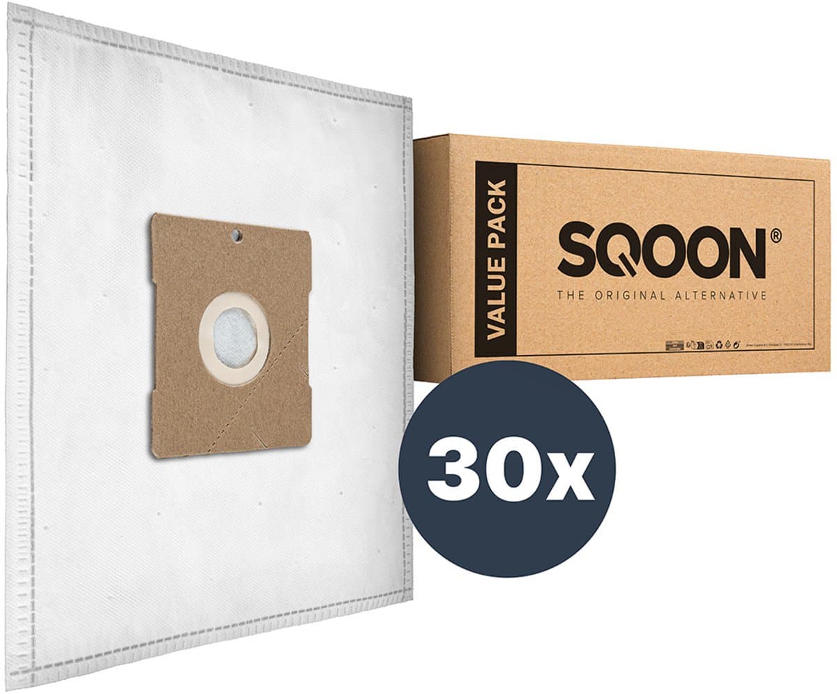 SQOON® Stofzuigerzakken - 30 STUKS - Geschikt voor Inventum SZ300, ST306,ST307,ST308, Sauber, Waves, Gamma - High Filtration — afbeelding 1
