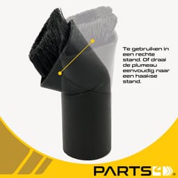 PARTS4® stofzuiger plumeau met nylonborstel ø 35 mm | Incl. reduceerringen naar ø 32 mm of ø 30 mm | Universeel: past bijna altijd op ronde buizen | O.a. geschikt voor AEG, Bosch, Electrolux, Miele, Nilfisk, Numatic, Rowenta, Samsung en meer — thumbnail 3