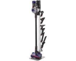 Steelstofzuiger Standaard - Vloerstandaard - 126 cm Hoog - 6 Haken - Antislip Voetjes - Compatibel met G5/V15/V12/V11/V10/V8/V7/V6 - Zilver