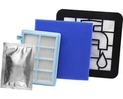 Filter set geschikt voor Philips PowerPro Compact & Power Pro Active en City stofzuiger FC8010/01 FC8010/02 - Inclusief lavendel geurkorrels - Motor & Uitblaas filter