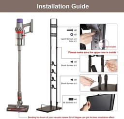 stofzuigerstandaal Compatibel voor V15 V11 V10 V8 V7 V6, Stabiele metalen opbergbeugel voor handzame DC30 DC31 DC34 DC35 DC58 DC59 DC62 snoerloze stofzuigers en accessoires — thumbnail 3
