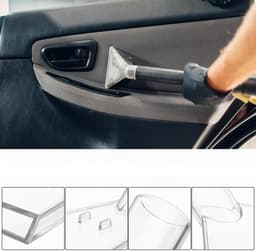 2 Extractie Mondstukken voor Stofzuiger - Bekledingszuigmond voor Nat-/Droogzuigers - 38mm Aansluiting - Voor het Reinigen van Bank, Tapijt, Autostoelen & Matras - Transparant — thumbnail 5