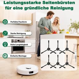 Zijborstels voor robotstofzuiger - 6 stuks - Zwart — thumbnail 2