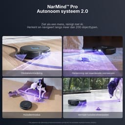 Narwal Flow 2 Complete Robotstofzuiger met Dweilfunctie - 31.000 Pa - Zelfreinigend all-in-one Basisstation - Zwart - Met Extra Accessoires — thumbnail 4
