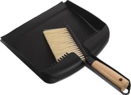 Mini Stoffer Set - Compacte Schoonmaakset - Bureau Opruimen - Bamboe Handgreep - 32.5 cm - Zwart — thumbnail 1