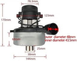 Stofzuiger Motor - Zaagmotor Vloermachine - Waterabsorptie Reiniging - Universele 1200 - 24V 220V - null — thumbnail 2