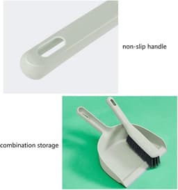 Mini stofpan borstel - Reinigingsset - Bureau schoonmaken - Compact ontwerp - Niet gespecificeerd - Groen — thumbnail 5