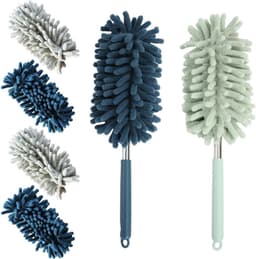 Stofmagnet Set - Plumeau - Huishoudelijk Schoonmaken - Telescopische Steel - 6 Delig - Groen Blauw — thumbnail 1