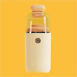 Mini Desktop Cleaner - Kruimel Machine - Bureau Reinigen - Sterke Zuigkracht - 60x60x155mm - Geel — thumbnail 1