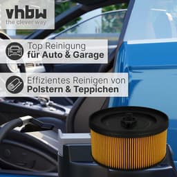 vhbw 3-laags filter, compatibel met Kärcher WD 5, WD 5.200M, WD 4.290, WD 4.500, WD 4.200, WD 4.250, WD 4 stofzuigers - patroonfilters geel zwart — thumbnail 5