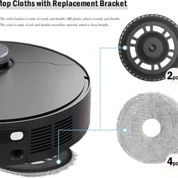 Robotstofzuiger Vervangingsset: 2 Dweilhouders & 4 Dweilpads compatibel met Dreame L10s Pro Ultra — thumbnail 4