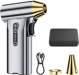 Turboventilator - Luchtblazer - Diepe reiniging - 130.000 RPM - 13 x 6 x 5 cm - Zilver — thumbnail 1