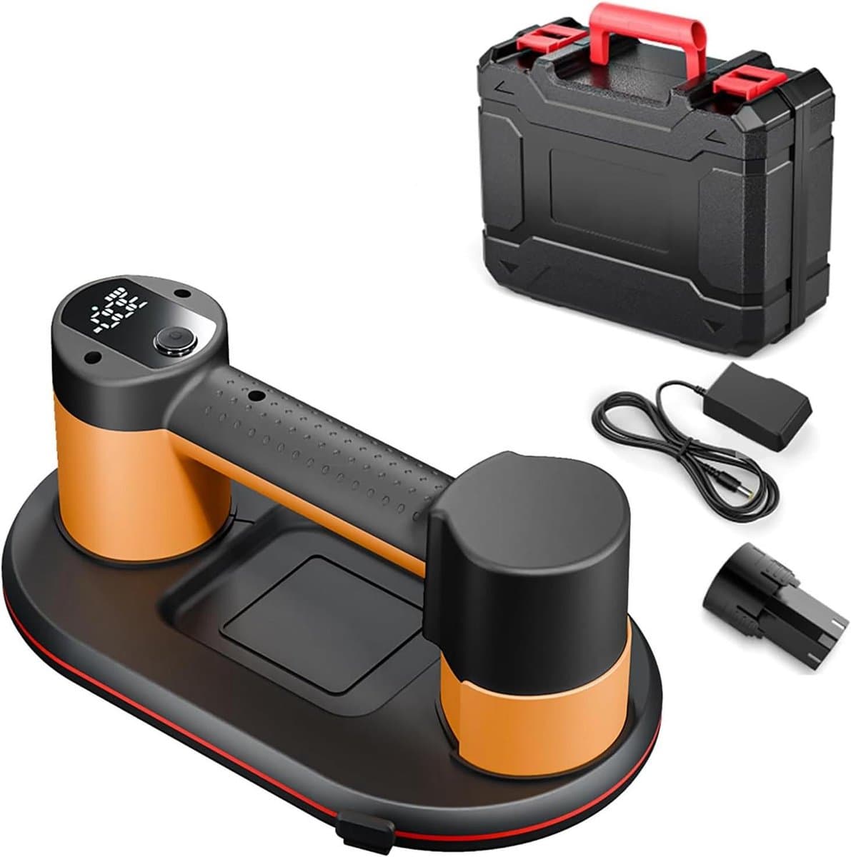 Elektrische Zuignap - Vacuüm Hefhulp - Materiaal Verplaatsen - 300 kg Hefvermogen - 27.5 x 16 cm - Zwart — afbeelding 1