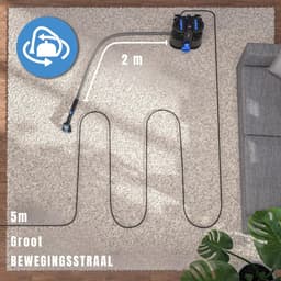 Ploutos® Vlekkenreiniger - 1,2 m Slang & 5,5 m - Hoes Voor Tapijtreiniger - Zwart/Blauw - 35cm x 30cm x 33cm — thumbnail 3