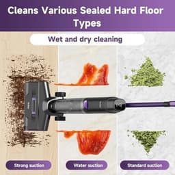 Draadloze Nat & Droog Stofzuiger – 3-In-1 Schoonmaakmachine – Stofzuiger Mop Reiniger – Zelfreinigend Systeem – 45 Min Batterijduur – Rand- En Hoekreiniging — thumbnail 3