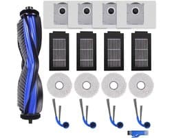 Accessoireset voor ECOVACS DEEBOT T50 PRO OMNI Gen3, T50 OMNI - Hoofdborstel, Zijborstels, Filters, Dweilpads en Stofzakken (18-delig)