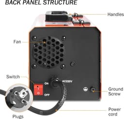 Draagbare lasmachine - Semi-automatische booglasser - Reparatie en doe-het-zelf - Veelzijdige 2-in-1 functionaliteit - 6kg - Grijs — thumbnail 5