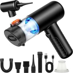 SnelShoppen - AXFEE Handstofzuiger 20000 Pa Draadloos, 4-in-1 Accu Mini Stofzuiger voor Auto, Huis, Huisdieren, Kantoor, Sterke 200000 RPM met 1-Knops — thumbnail 1