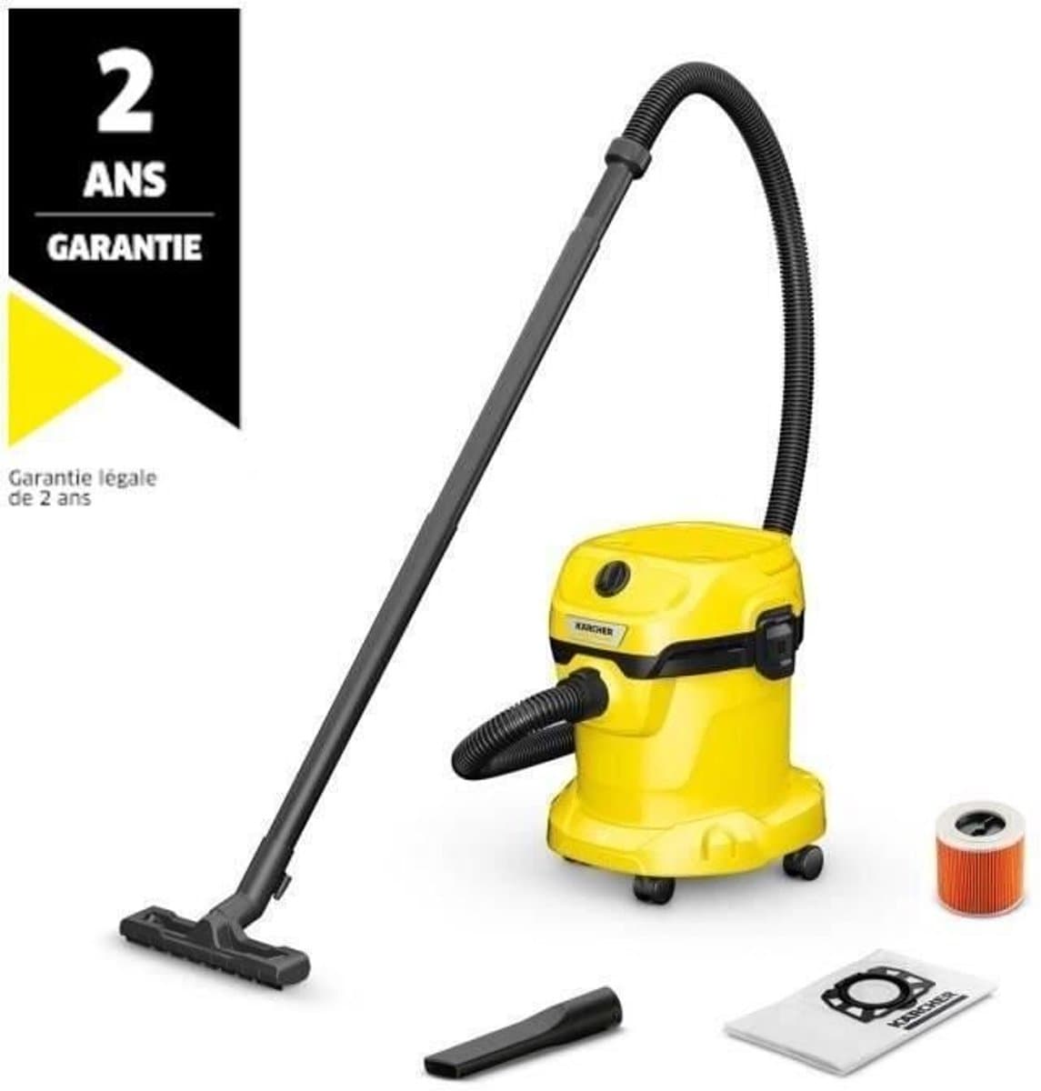 Kärcher WD 2 Plus V-12/4/18 Nat-en Droogzuiger - 1000 W - 12 liter - Schuimfilter - Stofzuiger geschikt voor auto - garage — afbeelding 1