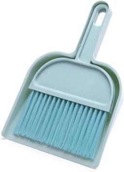 Bezem Stofpan Set - Mini Veegset - Tafelblad Schoonmaken - Compact Ontwerp - 75g Lichtgewicht - Blauw — thumbnail 1