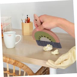 Stoffer en Bezemset - Mini Schoonmaakset - Bureau Schoonmaken - Krasvrij Materiaal - 23 x 18 cm - Bruin — thumbnail 2