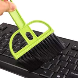 Stofpan Bezem Set - Mini Veegset - Bureau Reinigen - Krasvrije Borstel - Klein Formaat - Willekeurig — thumbnail 5