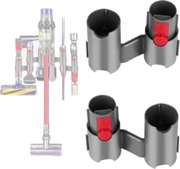Accessoires voor Dyson V7 V8 V10 V11 V15 - Wandmontage Set met Bevestigingsmateriaal en Opbergruimte — thumbnail 1