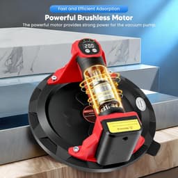 Elektrische Vacuüm Zuignap met Krachtige Accu's voor Zwaar Glas en Tegels — thumbnail 5