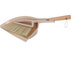 Bureaubezem Stoffer - Handveger Set - Kleine Ruimtes Reinigen - Compact Houten Ontwerp - 30 x 24 x 6 cm