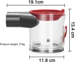 Stofreservoir GeschiktDyson V7 V8 – Reserveonderdelen Geschikthet stofreservoir van de stofzuiger — thumbnail 3