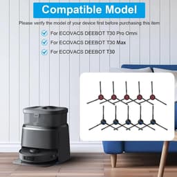 10 accessoires Geschikt voor de Ecovacs DEEBOT T30 PRO OMNI robotstofzuiger, waaronder een zijborstel. — thumbnail 2