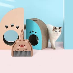 Mini Stoffer Blik - Kleine Schoonmaakset - Bureau Schoonmaken - Geïntegreerde Opvang - 23 cm Lengte - Grijs — thumbnail 3