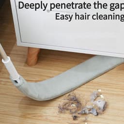 Microfiber Stofwisser - Stofmop Lange Steel - Stofvrij Huis - Buigbare Platte Kop - Uitschuifbaar - Grijs — thumbnail 4