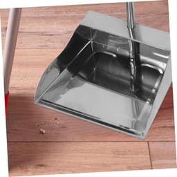 Stofblik met steel - Veegblik metaal - Efficiënt opruimen - Duurzaam roestvrij staal - 70 cm lengte - Zilver — thumbnail 4