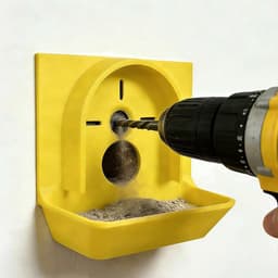 Boor Stofverzamelaar - Boorstofzuiger Hulpgereedschap - Stofvrij Boren - Snelle Installatie - 9x8x4 cm - Geel — thumbnail 4