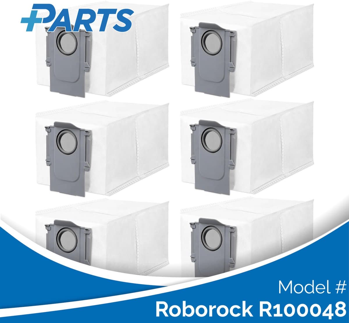 Roborock R100048 Stofzakken (6 Stuks, Plus.Parts® alternatief voor 8.02.0239) — afbeelding 1