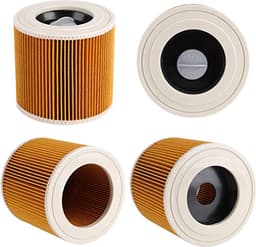 3x Filters geschikt voor Kärcher Stofzuigers, Patroonfilter voor WD3, WD2, WD1, MV3, MV2, A, K, KNT, NT, SE, VC - met 3 sluitingen, Vervanging 6.414-552.0, 6.414-772.0 — thumbnail 4