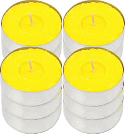 12 Stuks Theelichtjes Citronella Kaarsen - Geparfumeerde Anti-muggen Kaarsen met 10 Uur Brandduur — thumbnail 1